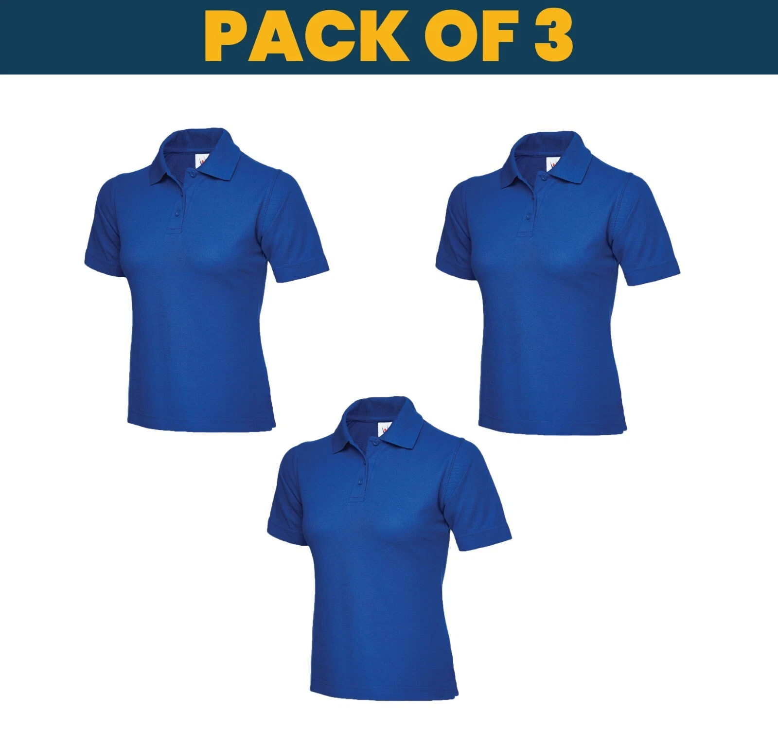 Pack of 3 & 5 Uneek Ladies Classic Polo shirt MULTI PACK workwear top UC106