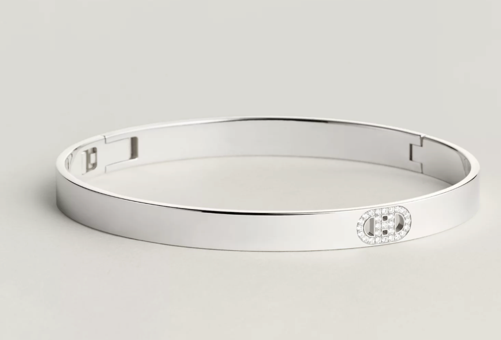 NEW Hermes H d'ancre bracelet small model Diamond 18K White NEW Hermes H d'ancre bracelet small model Diamond 18K White