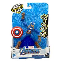Hasbro Bend And Flex Marvel Avengers Captain America Superheld 16Cm Blau Biegen