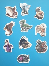 STICKERS x 10 Dragon Mythical Dragons Cartoon Fantasy Vinyl Sticker DR12A