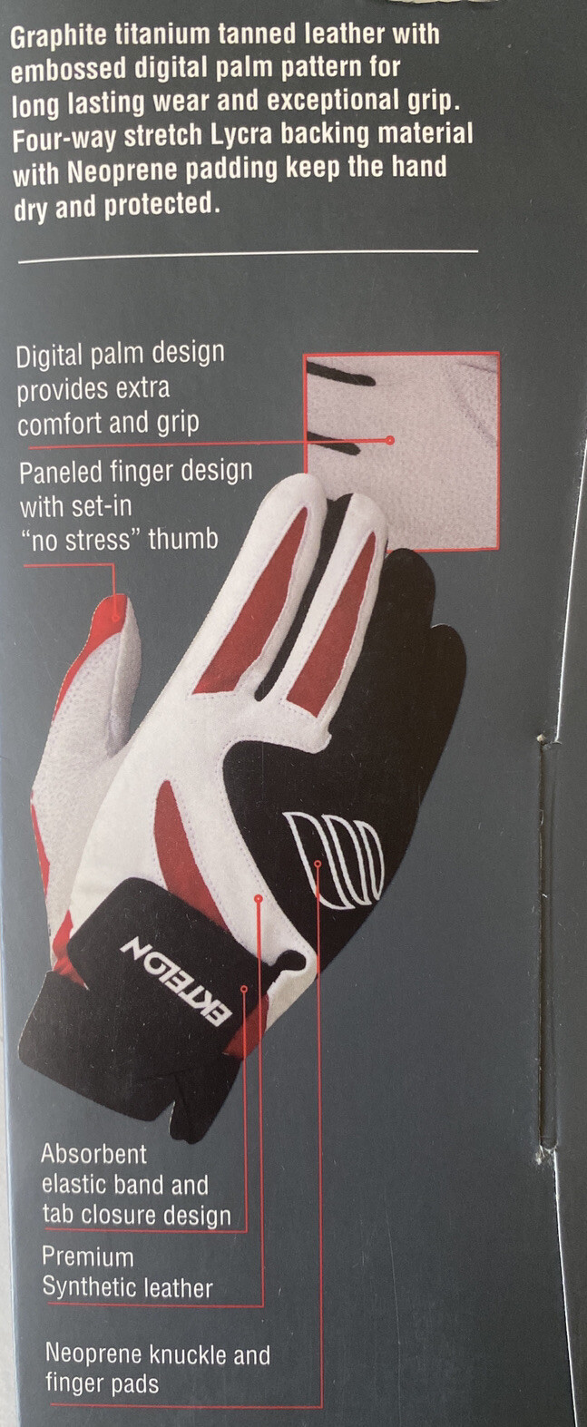 Racquetball Glove Ektelon 03 Tour Unisex Left XL eBay