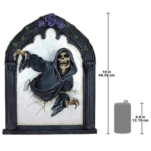 Angel of Death Mirror Portal to the Underworld Grim Reaper Skeleton Wall Frieze - Picture 10 of 10