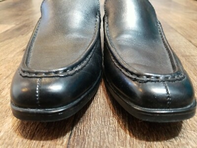 MARC NEW YORK ANDREW MARC Black Leather Slip On Loafers  display picture 1