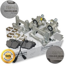 2x BREMSSATTEL HALTER BREMSBELÄGE FÜR VW TRANSPORTER T4 15" HINTEN LINKS RECHTS