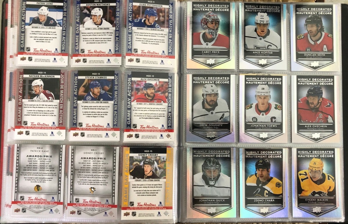 2019-2020 TIM HORTONS NHL HOCKEY CARDS UPPER DECK SET BASE SET 5 SUBSETS NO  SP1 | eBay
