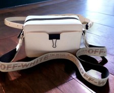 ☆off-white☆ Signature Style Binder Clip Belt/shoulder Bag - White