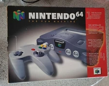 Nintendo 64 Core System 32MB Charcoal Gray Home Console. NA region