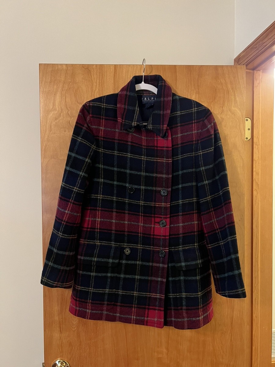 【90’s Ralph Lauren】Double Breasted Coat Ralph By Ralph Lauren 100% Wool Coat Double Breasted Red