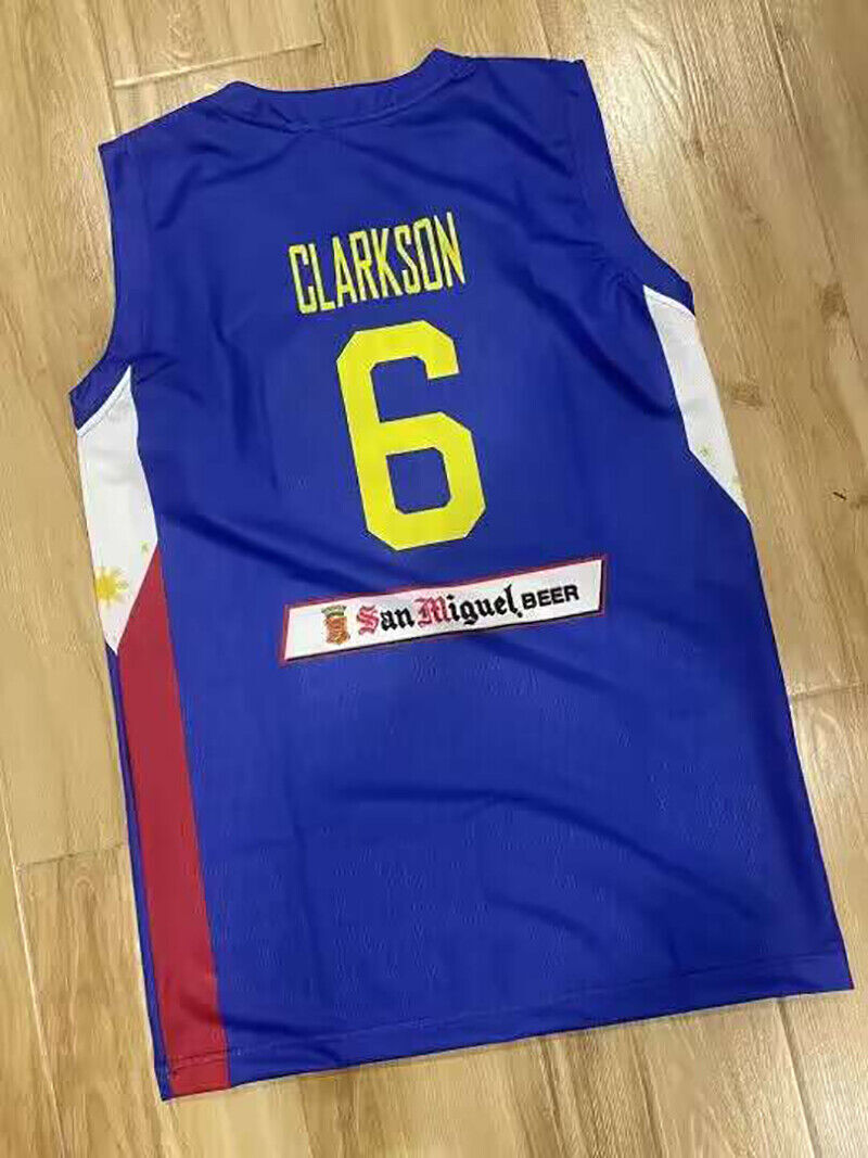 Philippines Clarkson #6 Team Pilipinas Basketball Jersey Blue