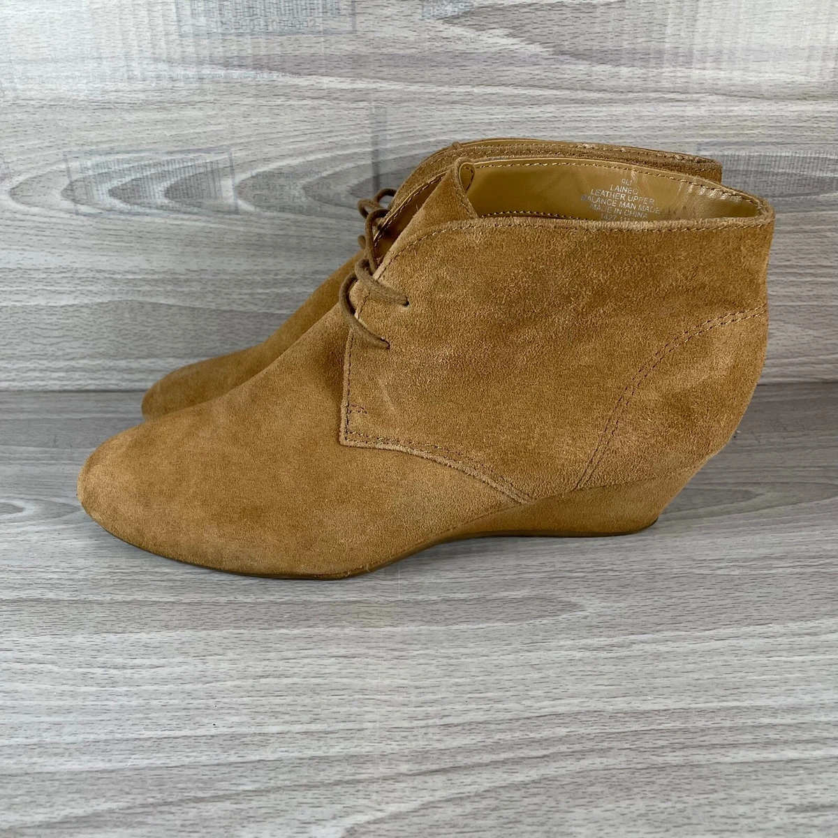 Nine west suede wedge booties sale
