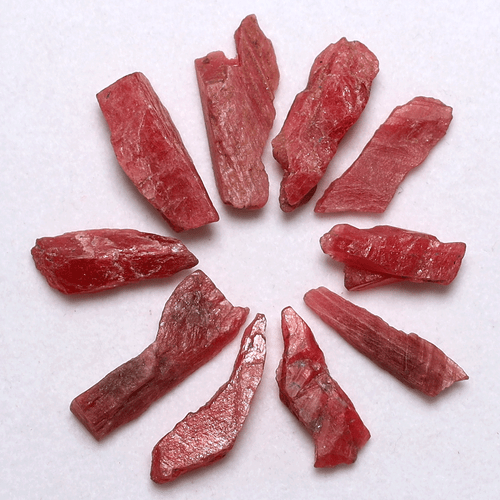 Muestras de cristal crudo de alta calidad de rodonita rusa natural mineral raro de 10 piezas - Imagen 4 de 13