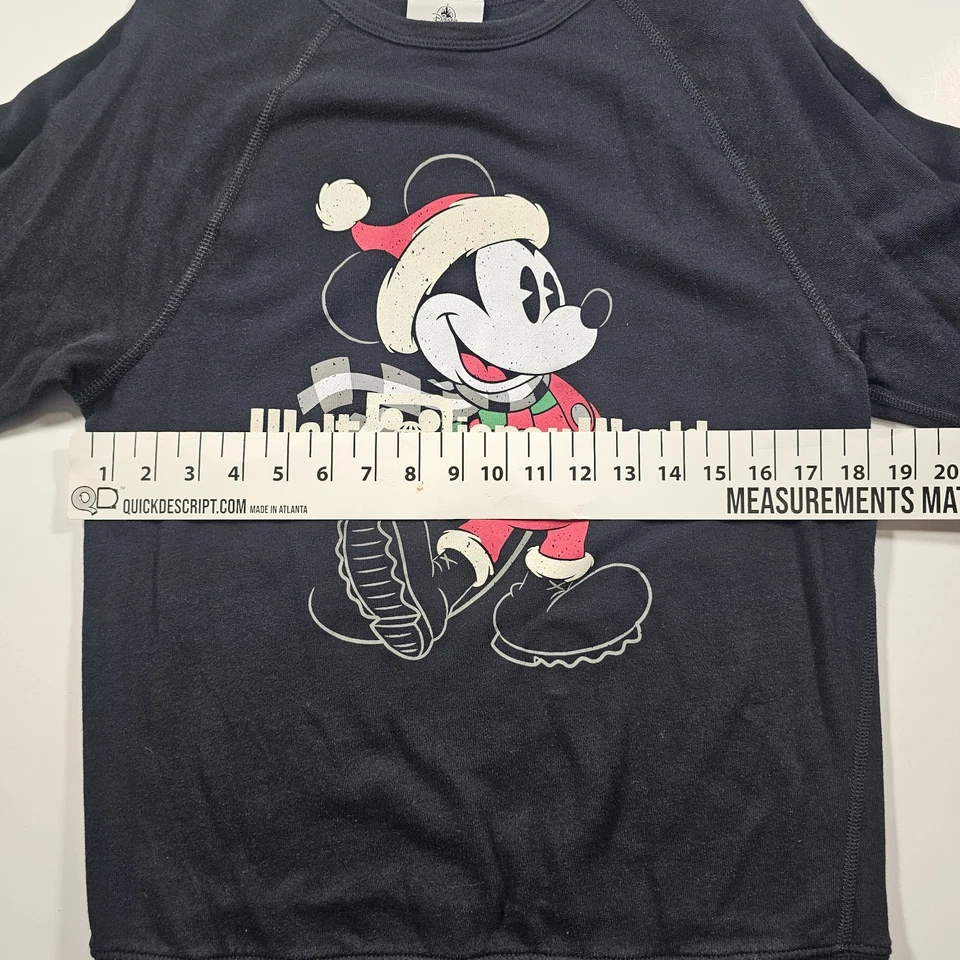 Y2K Walt Disney World Vacaciones Manga Larga Santa Mickey Talla Pequeña Unisex  Foto 2 de 4