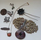 Victorian worn jewellery Inc 925 Silver Scottish Agate spares & good edwardian