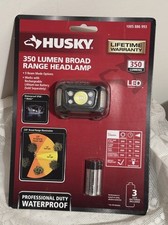 NEW HUSKY HEADLAMP 350 LUMENS 9 MODE HEAVY DU...