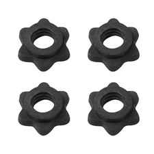 Tookie 4pcs Spinlock Collars, 1 inch Dumbbell Hex Nut Barbell Spin-Lock Black