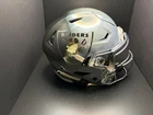 Brock Bowers Signed Raiders SpeedFlex Ghost Chrome Helmet Beckett
