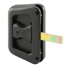 A 187 Black Plastic Hat Section Screen Door Handle and Latch (Single Pack)