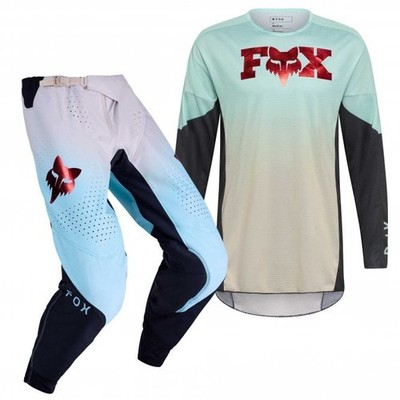 Fox (2026) MX Jersey & Pant Kit Deal - 360 DRIP - Turquoise/White/Black M/32''