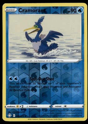 Cramorant 028/072 Uncommon Shining Fates Pokemon Reverse Holo NM/M