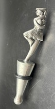 Carrol Boyes Figural Bottle Stopper Woman Pewter Barware