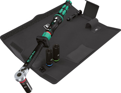 Wera Click-Torque Lock C 3 KFZ-Radwechsel-Set 1 Drehmomentschlüssel + 3 Nüsse