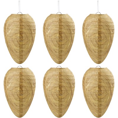 6 Pack Wasp Nest Decoy Outdoor Hanging Fake Bees Hornet Nest Traps