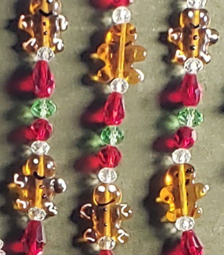 Lot Christmas Lampwork Glass Bead 10 Strands Santa Tree Snowman NWT Hildie Jo