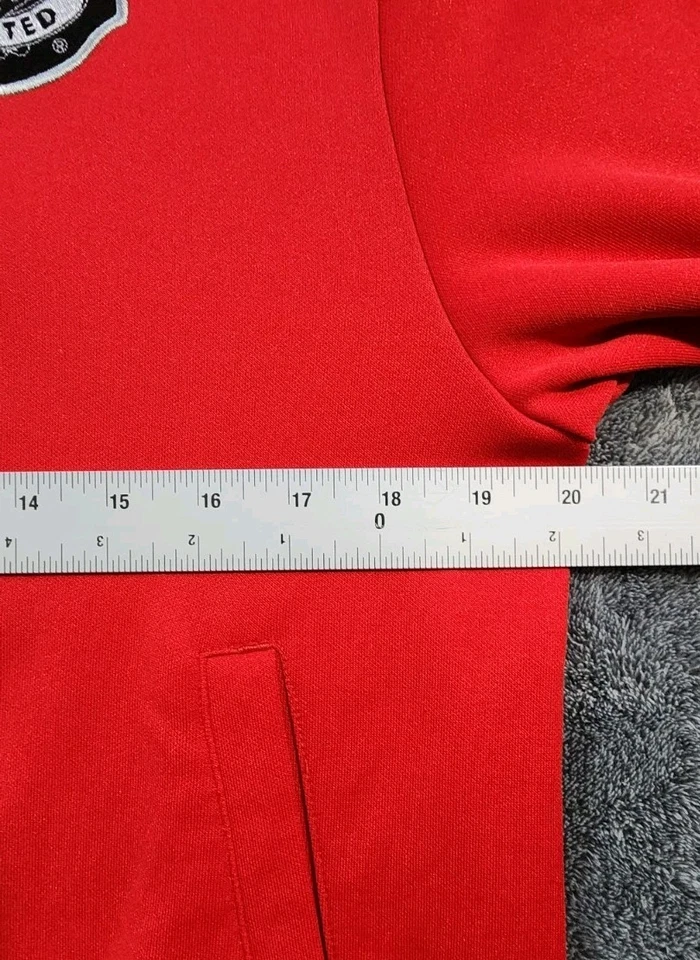 NIKE MANCHESTER UNITED SOCCER TRAINING TRACK JACKET TOP SIZE SMALL RED - Image 3 of 4