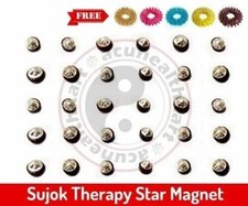 Sujok Therapy Star Magnets Round Set of 50 Free 5 Acupressure Massage Rings