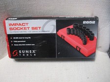 Sunex Tools 2652 14 Piece 12-inch Drive Standard Metric 6 Point Impact New Sunex Tools 2652 14 Piece 12-inch Drive Standard Metric 6 Point Impact New