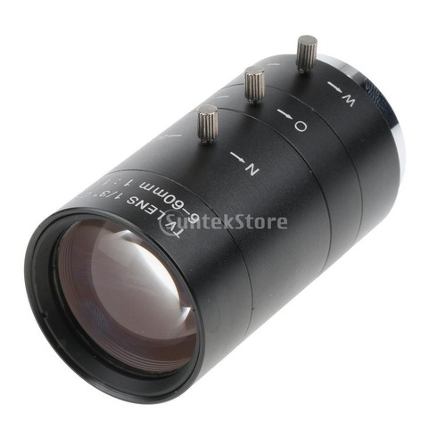 6-60mm 1/3 "Industriekamera Handbuch Iris Zoom Fokus TV Cine Objektiv CS Mount - Picture 6 of 7
