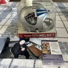 Fred Biletnikoff Oakland Raiders Signed throwback Mini Football Helmet JSA Auth