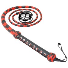 Handmade 6 Ft Genuine Cowhide Leather Bullwhip 12 Plait Braided Whip Brown Leath