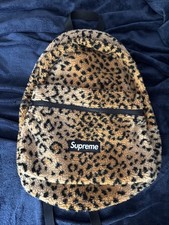 Supreme Leopard Fleece Backpack FW17