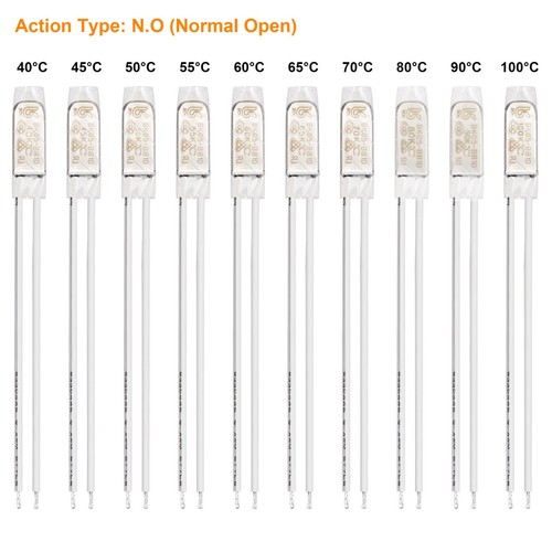 sourcing map 2 stuks. KSD9700 thermostaat 40°C N.O 5A metaal sourcing map 2 stuks. KSD9700 thermostaat 40°C N.O 5A metaal