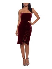 BETSY  ADAM Womens Sleeveless Above The Knee Evening Sheath Dress