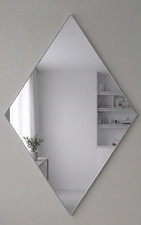 Diamond Shape Acrylic Mirror Home Decor Wall Bathroom Bedroom Various Sizes