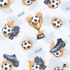 100% Cotton Fabric Footbal Sport  goal  Width 160 cm (62")