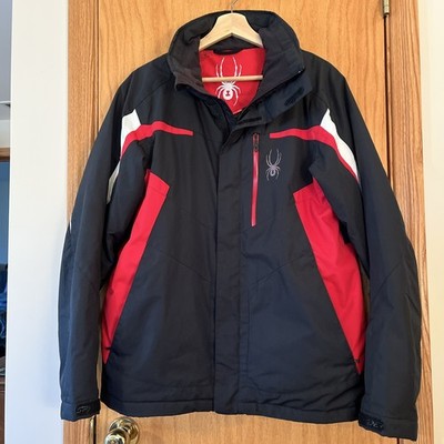 Spider Scout Ski Jacket Men's S Black Red White Snowboard Skate Thinsulate Warm