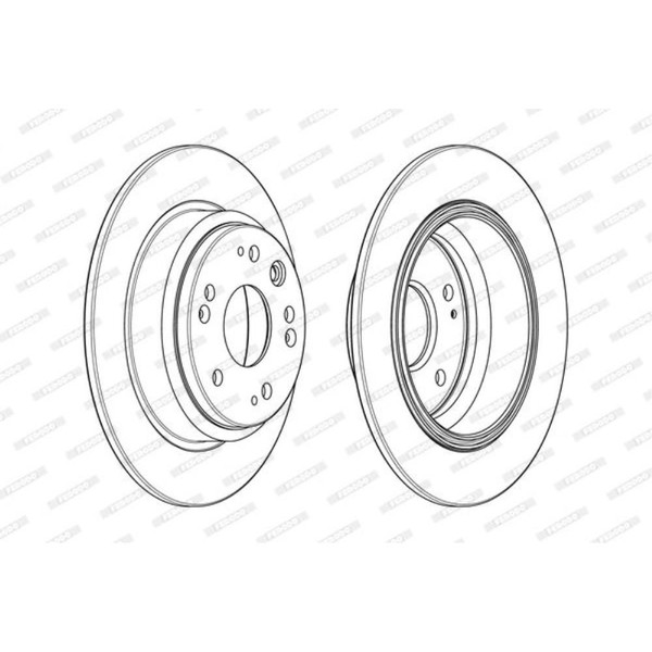 Ferodo 2X Bremsscheibe Hinten Ø282 Mm Voll FüR Honda Accord VII Tourer CM 2.0-image