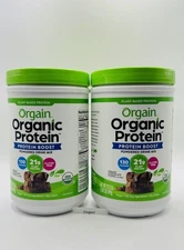 Orgain Organic Protein Boost Powder Plant-Based Creamy Chocolate 1.08LB Each x 2