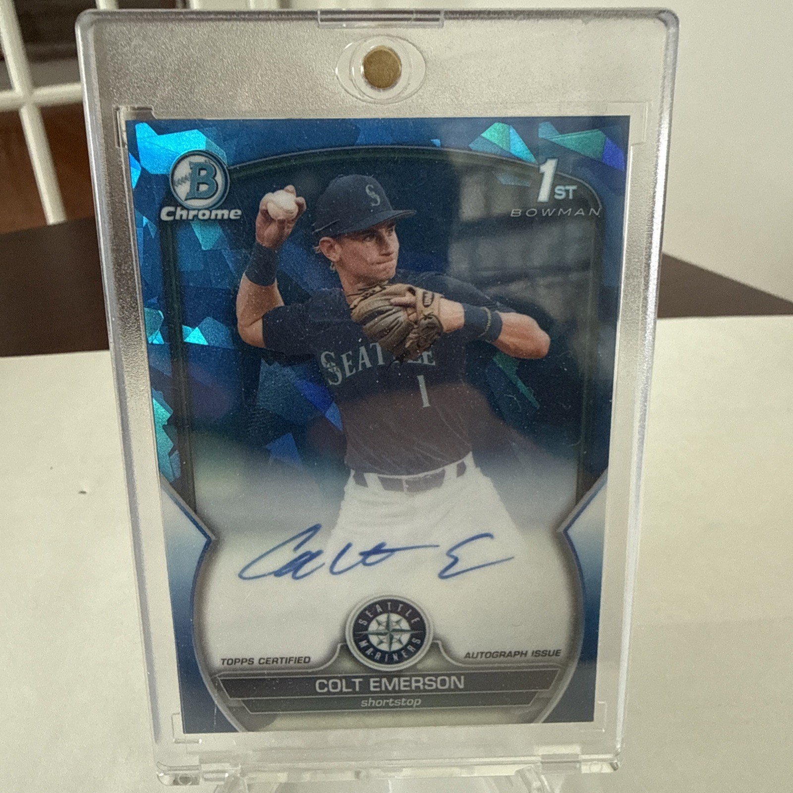 2023 BOWMAN 1ST DRAFT SAPPHIRE CHROME PROSPECT AUTO COLT EMERSON /199