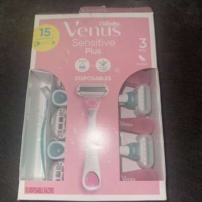 VENUS GILLETTE SENSITIVE PLUS DISPOSABLE RAZOR 14 COUNT Open Box