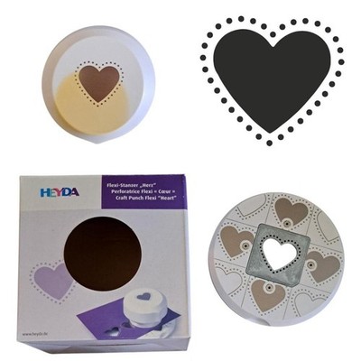 Flexi-Stanzer Herz B-Ware, Everywhere Magnet-Punch Überall auf dem Papier, Heyda