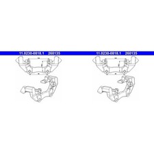 2X ATE BREMSSATTEL HALTER TRÄGER VORNE passend für FORD C-MAX FOCUS KUGA VOLVO
