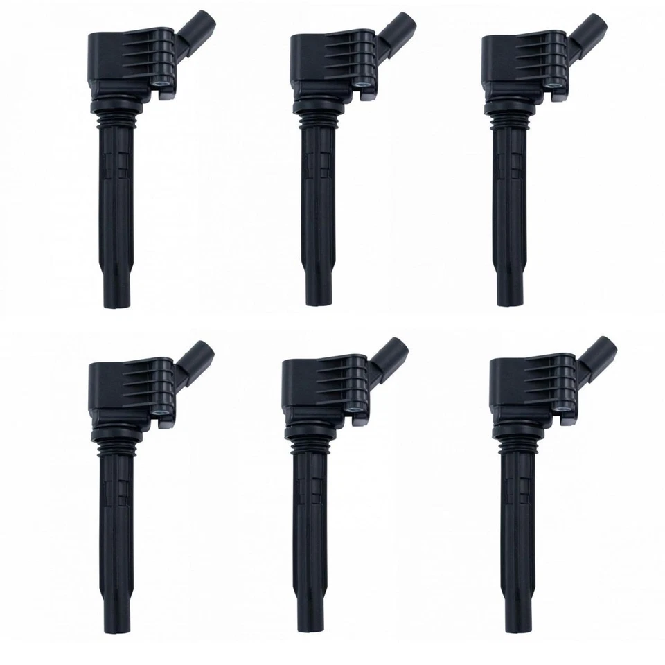 TRQ 6 Piece Engine Spark Ignition Coil Set Direct Fit for Audi A6 A7 Quattro S4 - Image 2 of 4
