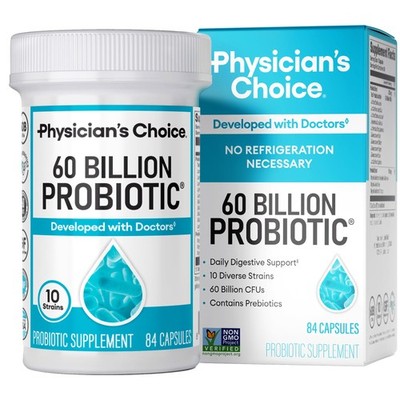 Physician's CHOICE Probiotics 60 Billion CFU - 10 84 Count (Pack of 1), Blue