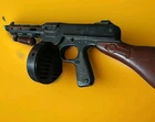 1960's Black Plastic Tommy Gun By Marx Toys