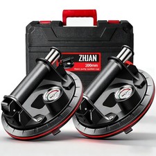 2 Stück 8 Zoll Glas Saugnapfheber 220 kg mit Manometer