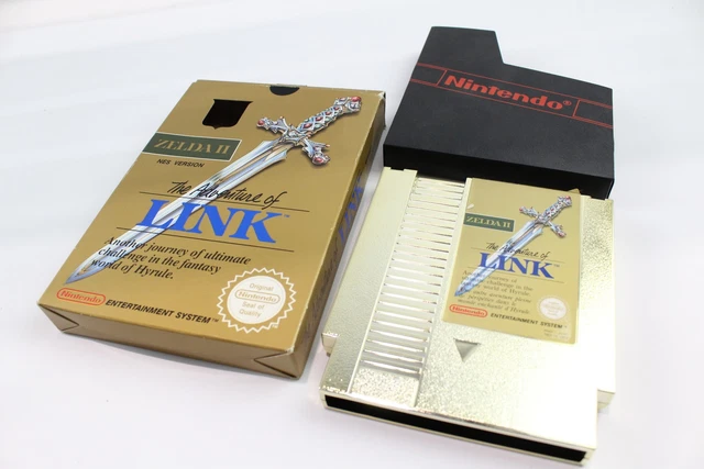 Lot 28 Zelda II The Adventure of Link NES Boxed Gold Cart No Book